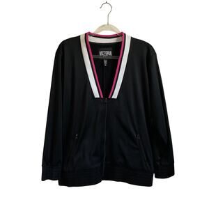 Victoria’s Secret Sport Black Satin Bomber Jacket -‎ Size Small